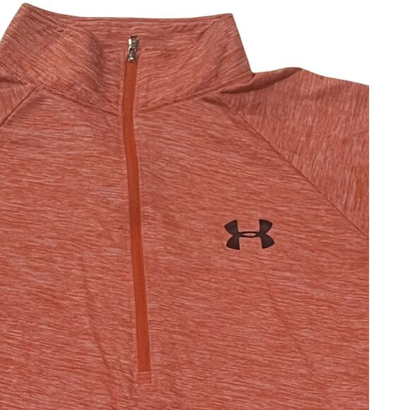 Under Armour Women's ½ Zip Long-Sleeve Pullover Women's Medium Peach/Plasma - Picture 3 of 7
